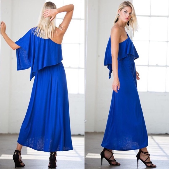 🎉HP🎉 Mauve One Shoulder Midi Dress - Picture 7 of 7